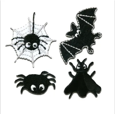 Obrázek produktu pro Set Halloween - Patch, nažehlovací, nažehlovací obrázek, nášivka, záplaty, nažehlovací, velikost: různé velikosti