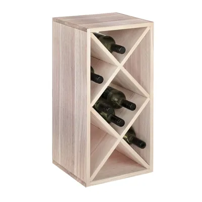 Produktbild von Weinregal Modul RAUTEN schmal, Eiche natur, Holz