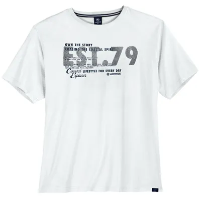 Produktbild von Lerros Übergrößen T-Shirt weiß Frontprint modisch
