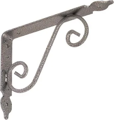 Produktbild von 12x Regalhalter 190x140mm Regalträger Regalwinkel Wandkonsole Ornament Silber