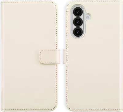 Image de Selencia Bibliothèque en cuir véritable pour le Samsung Galaxy A36 / A56 - Greige