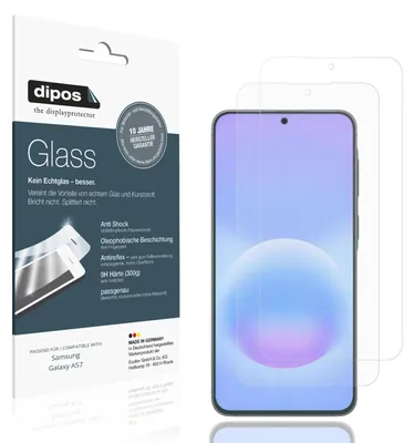 Produktbild von 2x Schutzfolie für Samsung Galaxy A57 matt - Anti-Shock 9H Folie dipos Glass Kunststoffglas