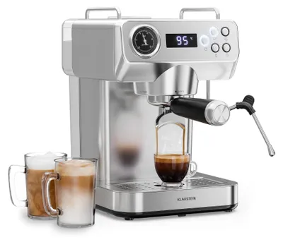Espressomaschine mit 20 bar, 1360 W, Milchaufschäumer, 1,3 l Tank, Edelstahl