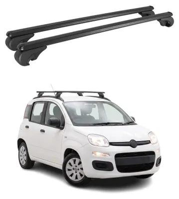 Image de Barres de toit Transversales pour Fiat Panda III 2012-2026 Aluminium Noir 2x, Image générée par une IA