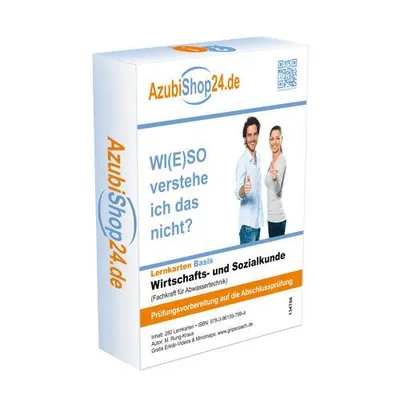 Zdjęcie produktu dla AzubiShop24.de Lernkarten Wirtschafts- und Sozialkunde Fachkraft für Abwassertechnik