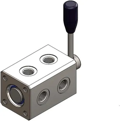 Obrázok produktu pre Hydraulické 8-cestné rozdeľovací ventil z ocele, s pripojením 3/8" BSP, určený pre uzavreté systémy