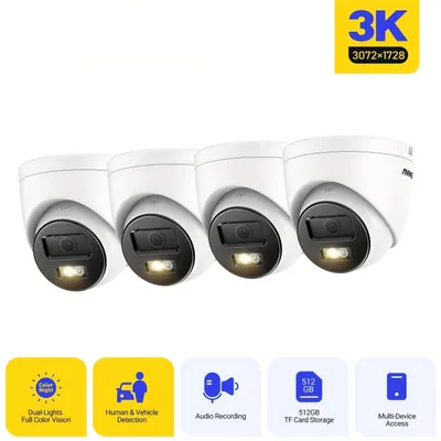 Obrázek produktu pro Bezpečnostní kamera - Kamerový systém - Kamera pro monitorování - Kulová kamera - Venkovní kamera - Rozlišení 3K