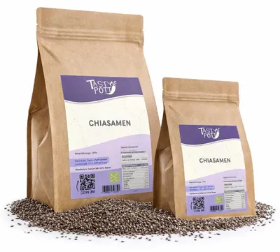 Produktbild von Tasty Pott Chiasamen - Superfood im Beutel - ab 1kg