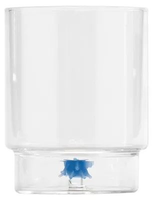 Immagine prodotto di Zafferano Set 6 Tumbler Teca Mare Decorazione Riccio in Vetro Borosilicato Soffiato a Mano, Design Impilabile per Tavola Elegante ed Originale