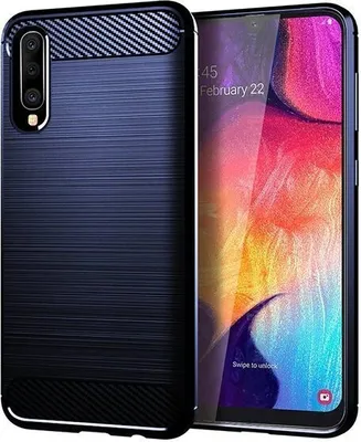 Produktbild von Carbon Shield TPU Hülle für Samsung Galaxy M30 - Dunkelblau KP19394