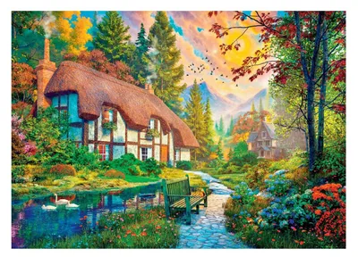 Produktbild von DINO Puzzlehaus am Fluss 2000 dlks