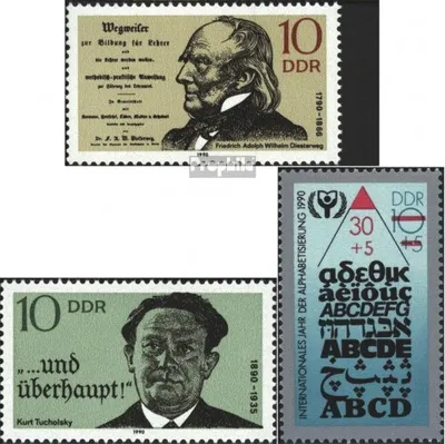 Produktbild von Briefmarken DDR 1990 Mi 3320-3321,3353 (kompl.Ausg.) postfrisch Bedeutende Persönlichkeiten (XII)