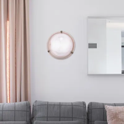 Obrázok produktu pre Plafónové sklo 40 cm E27 2x60W tabakové alabastrové sklo okrúhle Alabastro 3353 Rabalux