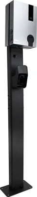 Immagine prodotto di Doppio supporto per Wallbox Raedian – Montante metallico, resistente alle intemperie e verniciato a polvere, altezza 149 cm, nero