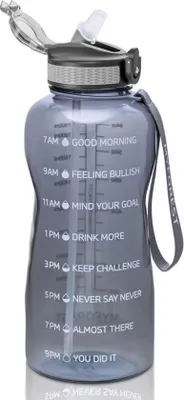 Obrázok produktu pre Motivačná fľaša s časovými značkami a slamkou