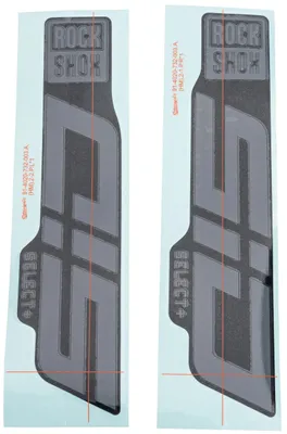 Zdjęcie produktu dla Zestaw naklejek Rockshox RS Glossy Grey 29 Gloss Grey do czarnego 24