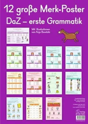 Produktbild von 12 große Merk-Poster DaZ - erste Grammatik