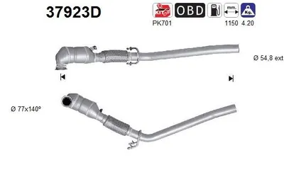 Produktbild von AS Katalysator Kat für VW Golf V Schrägheck (1K1) 37923D