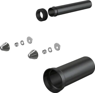 Zdjęcie produktu dla alcadrain WC Zubehör komplett DN110, 300 mm, PE, verchromt