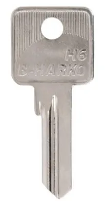 Produktbild von B-Harko H6 Rohling Kurzschlüssel 24 mm Länge für Schließzylinder
