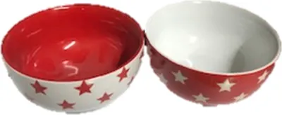 Produktbild von Müslischüssel Set aus Porzellan Bunt 2 teilig 13 x 7,5 cm Füllmenge