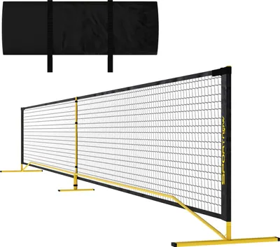 Produktbild von Pickleball-Netz tragebar, 6,7 m mit Tragetasche, Metallrahmen für Indoor Outdoor Gelb Aosom