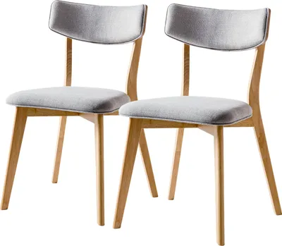 Produktbild von home24 Esszimmerstuhl - Webstoff / Gummibaum Massiv