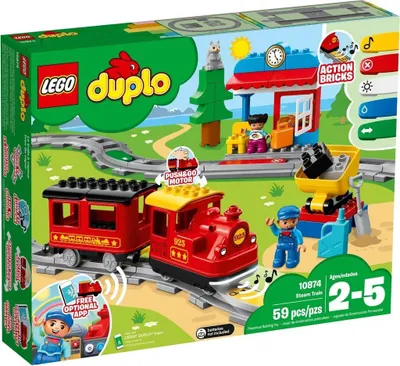 Produktbild von LEGO DUPLO Dampfeisenbahn - 59 Teile - 10874