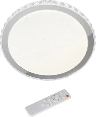 Image de Plafonnier LED rond avec télécommande LAYLA blanc 66 W, nuances de blanc, 3300 lm, métal, dimensions : 6 x 50 x 50 cm, IP20, Milagro