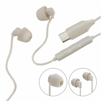 Immagine prodotto di Cuffie HAMA "Calm", in-ear, microfono, protezione antipiega del cavo, USB-C, sabbia (00221793)