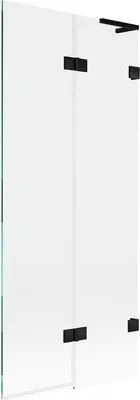 Zdjęcie produktu dla Mexen Lunar L parawan nawannowy 2-skrzydłowy prawy 80 x 150 cm, transparent, czarny - 897L-080-100-70-00-P