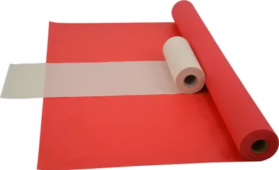Produktbild von Sensalux Kombi-Set 1 Tischdeckenrolle 1m x 25m rot + Tischläufer 30cm creme