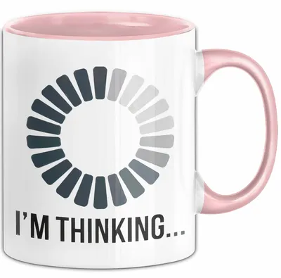 Produktbild von Gamer Gaming Liebhaber Tasse Geschenk Lustige Geschenkidee Spruch Ich Denke Nach (Rosa)