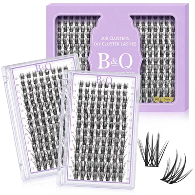 Produktbild von Wimpernbüschel Einzeln 208 Stück DIY Lash Clusters für Wimpernverlängerung zu Hause D-8-16MIX