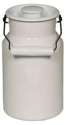 Produktbild von Milchkanne mit Deckel 2 Liter, CLASSIC-WEISS, Höhe 23,2 cm, Emaille, weiß