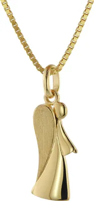 Produktbild von trendor 39630 Engel-Anhänger Gold 333 (8 Karat) mit vergoldeter Kette, 42 cm