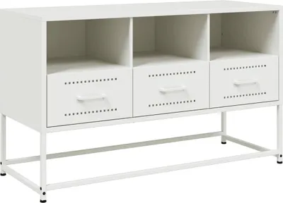 Obrázok produktu pre vidaXL TV skrinka biela 100,5x39x60,5 cm oceľ