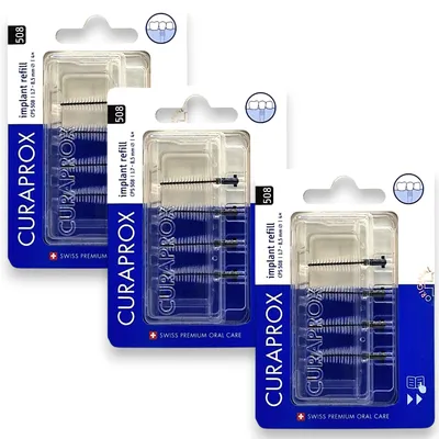 Produktbild von 3x Curaprox Interdentalbürsten CPS 508 Implantat Refill - 1,7mm bis 8,5mm