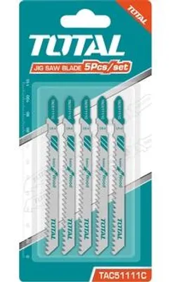 Produktbild von Total TAC51111C Plátky do přímočaré pily dřevo 5ks délka řezací plochy 75mm HCS