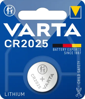 Produktbild von Varta Knopfzelle CR2025 Lithium 3V (1er Blister)