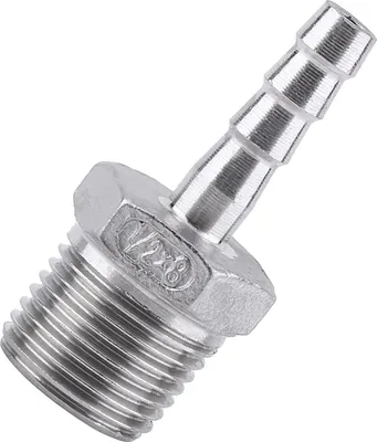 Zdjęcie produktu dla Złączka do węża z gwintem zewnętrznym ze stali nierdzewnej 304 (1/2 "x8mm)