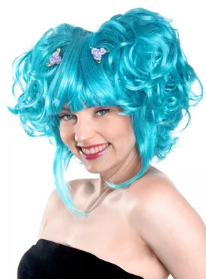 Produktbild von Manga Perücke türkis - Kostüm Perücke für Fasching