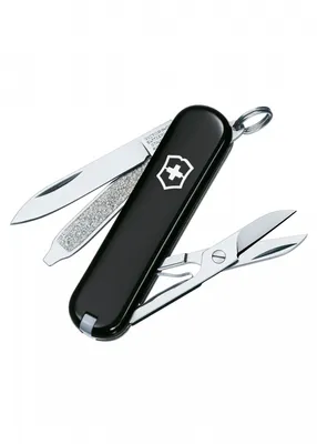 Produktbild von Victorinox Classic SD, Slip joint knife, Multi-Tool-Messer, Cellidor, ABS Synthetik, Schwarz, Metallisch, 7 Werkzeug
