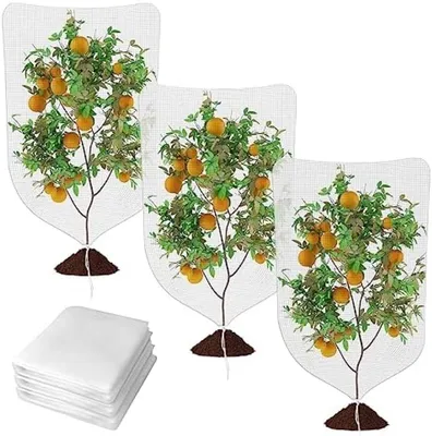 Produktbild von PolkaHome® Insektenschutznetz, 3 Stück feinmaschiges Gartennetz zum Schutz von Pflanzen, Blumen, Gemüse und Obst (1 m x 1,5 m)