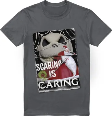 Obrázek produktu pro The Nightmare Before Christmas - pánské tričko "Scaring Is Caring" TV3733 (3XL) (Charcoal)