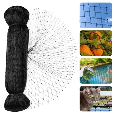 Produktbild von Vogelschutznetz Teichnetz Vogelnetz 7,5 x 15 m Schwarz Polyethylen