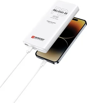 Produktbild von Powerbank Reload 20 PD 65 W, handliche Powerbank mit Power Delivery und Quick Charge für den Schnelllademodus. max. Kapazität 20000 mAh