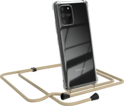 Produktbild von EAZY CASE Handykette kompatibel mit Samsung Galaxy S10 Lite, Handyhülle mit Umhängeband, Handykordel, Schutzhülle Clear, Band in Blau
