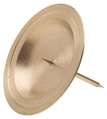 Advent-Kranzplatte Ø8,5 cm Messing matt gold, rund, Kerzenunterlage