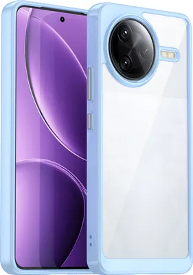 Immagine prodotto di Custodia per Xiaomi Poco F7 Ultra trasparente, antiurto TPU silicone custodia protettiva blu